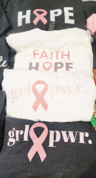 Girl Power Breast Cancer Awareness T-Shirt