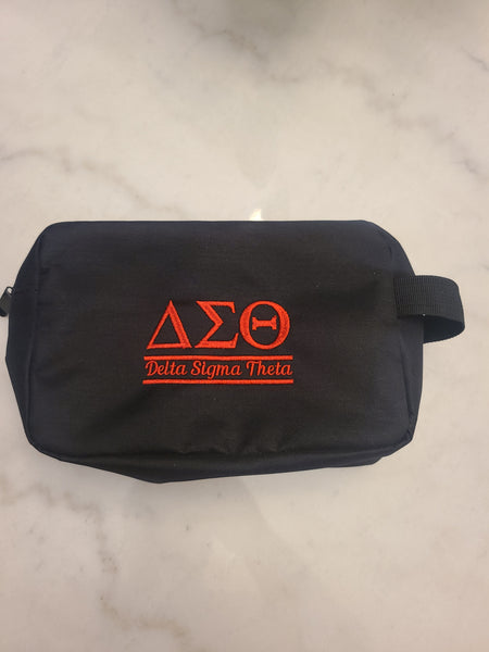 Delta Inspired Embroidered Toiletry Bag
